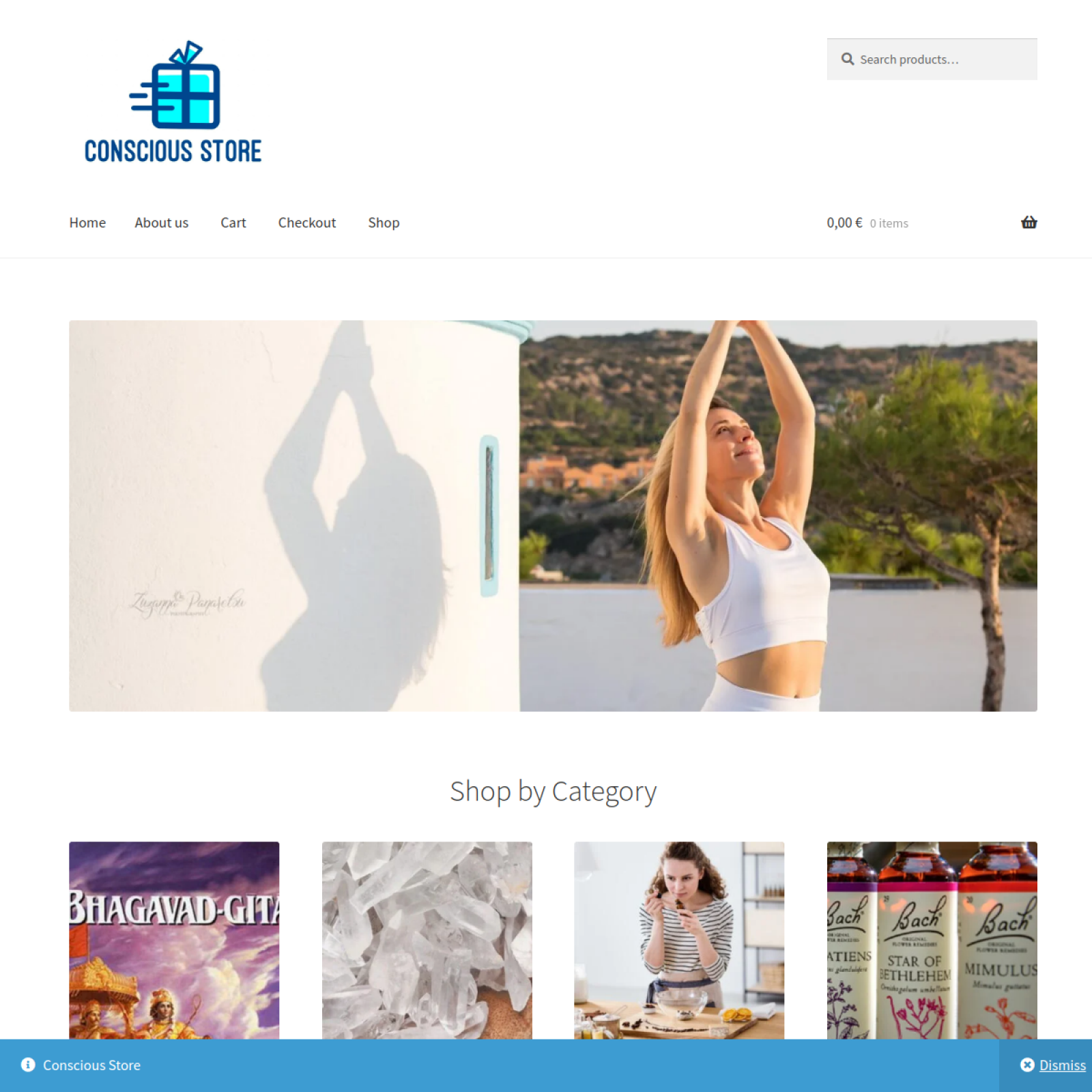 consciousstore.org homepage screenshot